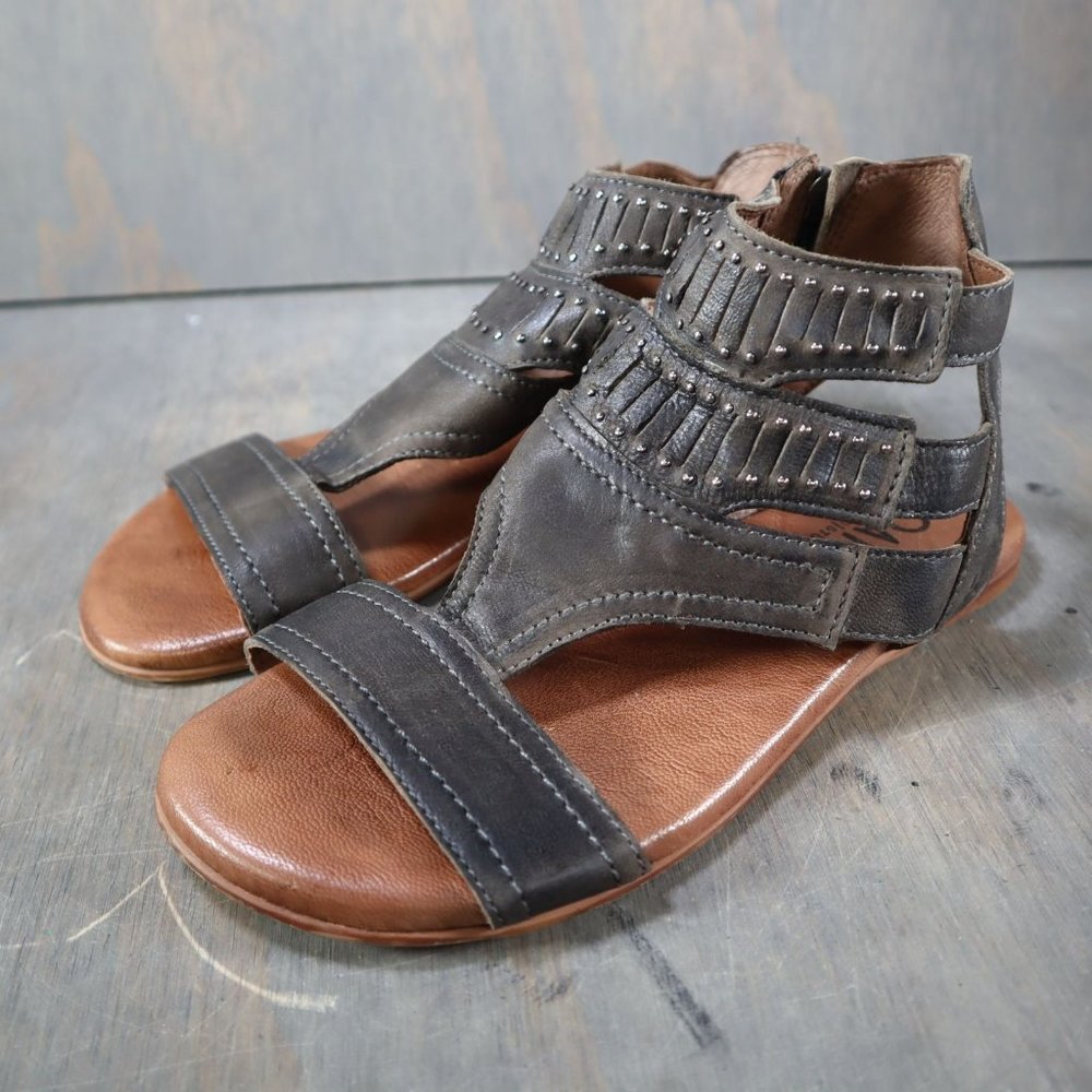 Roan by Bed Stu Brown Metallic Strappy Gladiator Sandals Women's Size 6 No Tag
